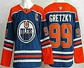 Men's Edmonton Oilers #99 Wayne Gretzky Blue Authentic Jersey,baseball caps,new era cap wholesale,wholesale hats